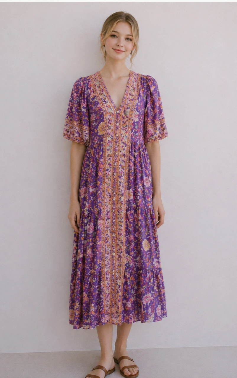 Boho Era Midi Dress