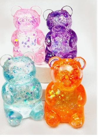 Glitter Gummy Bear Squishy