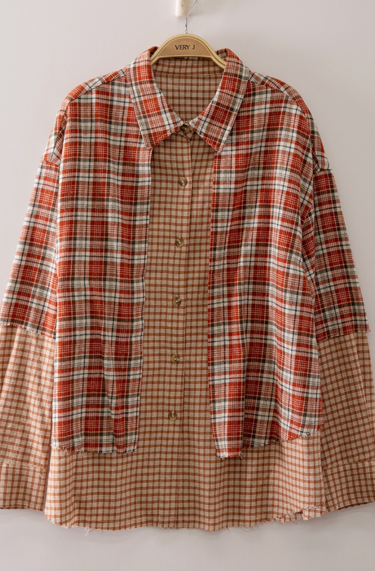 Plaid & Patch Shacket