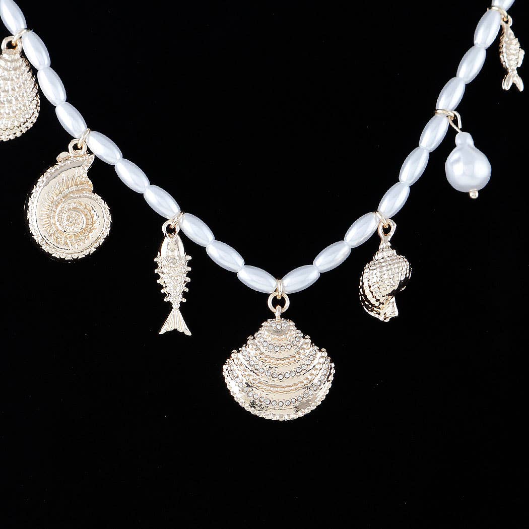 Pearled Under the Sea Charm Necklace