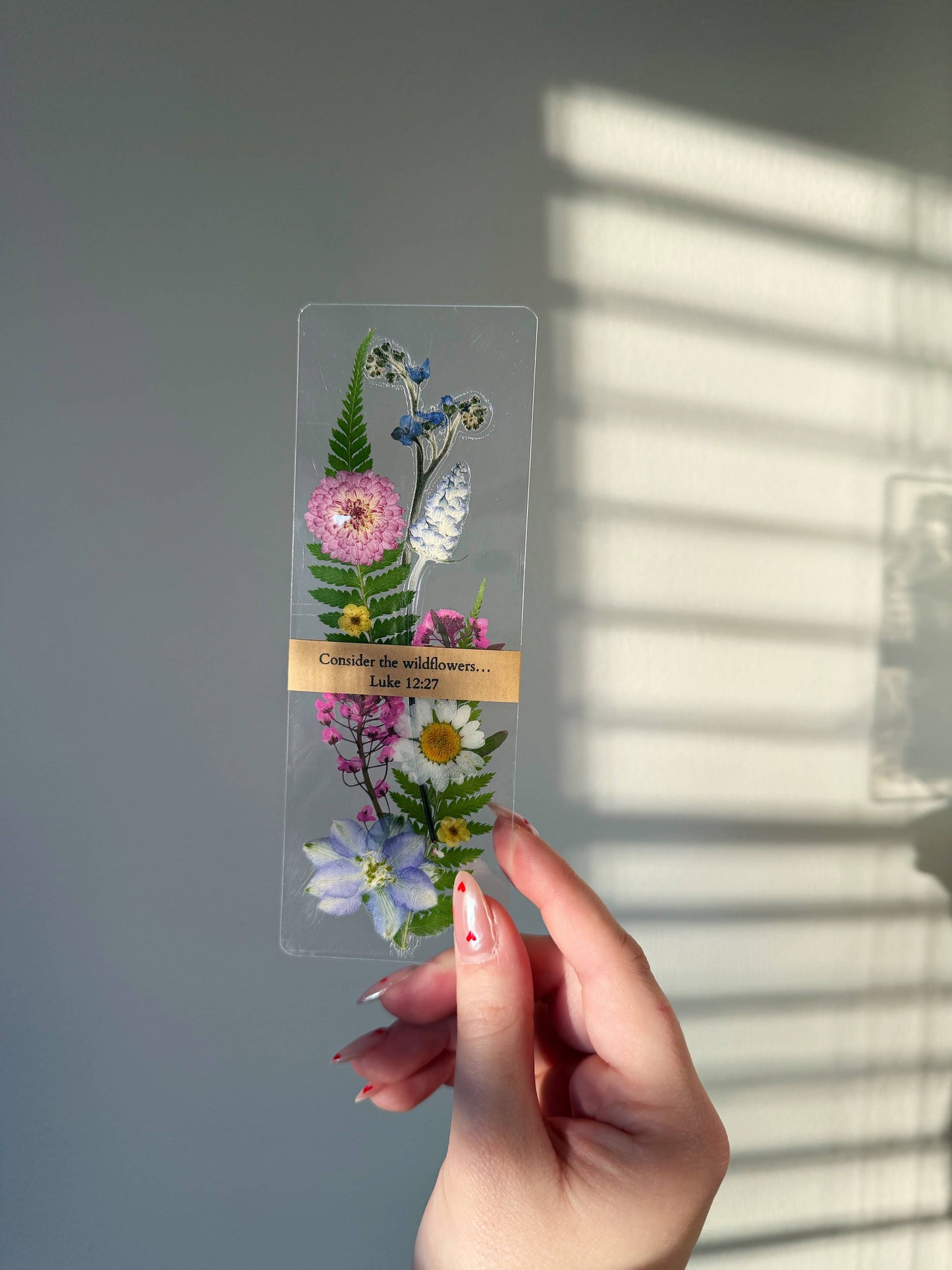 Consider the wildflowers bookmark