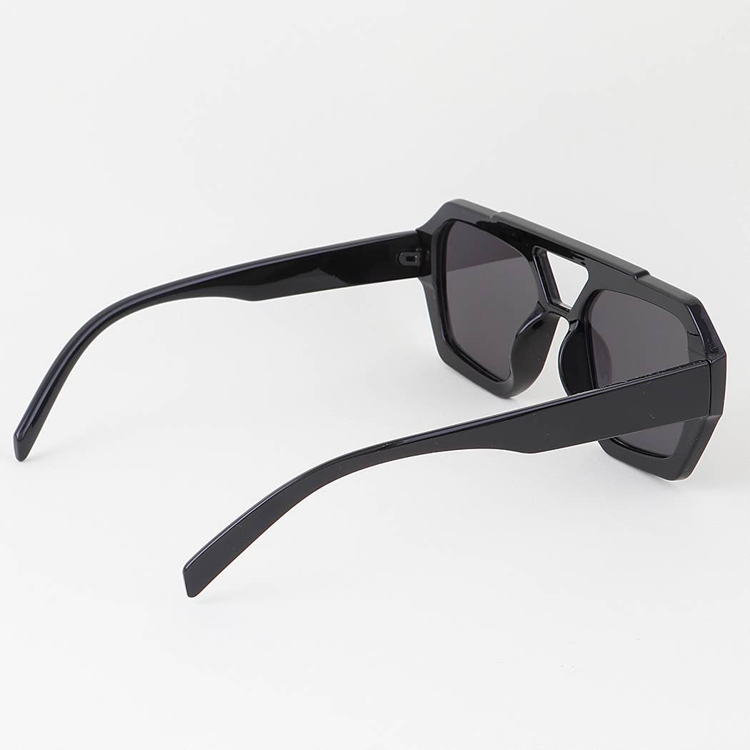 Cool Girl Straight Aviator Tinted Sunglasses