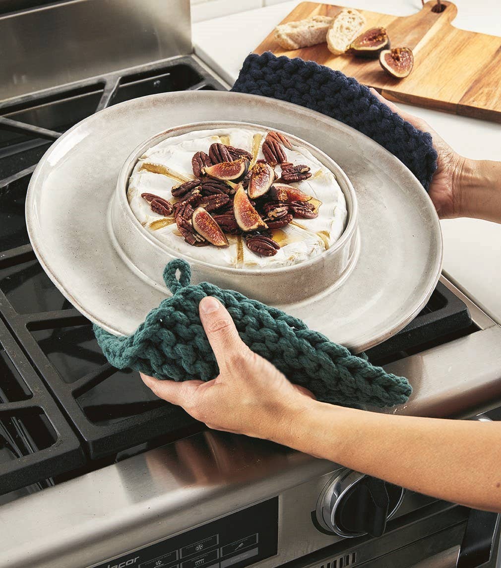 Crochet Trivet Chestnut Cotton Everyday
