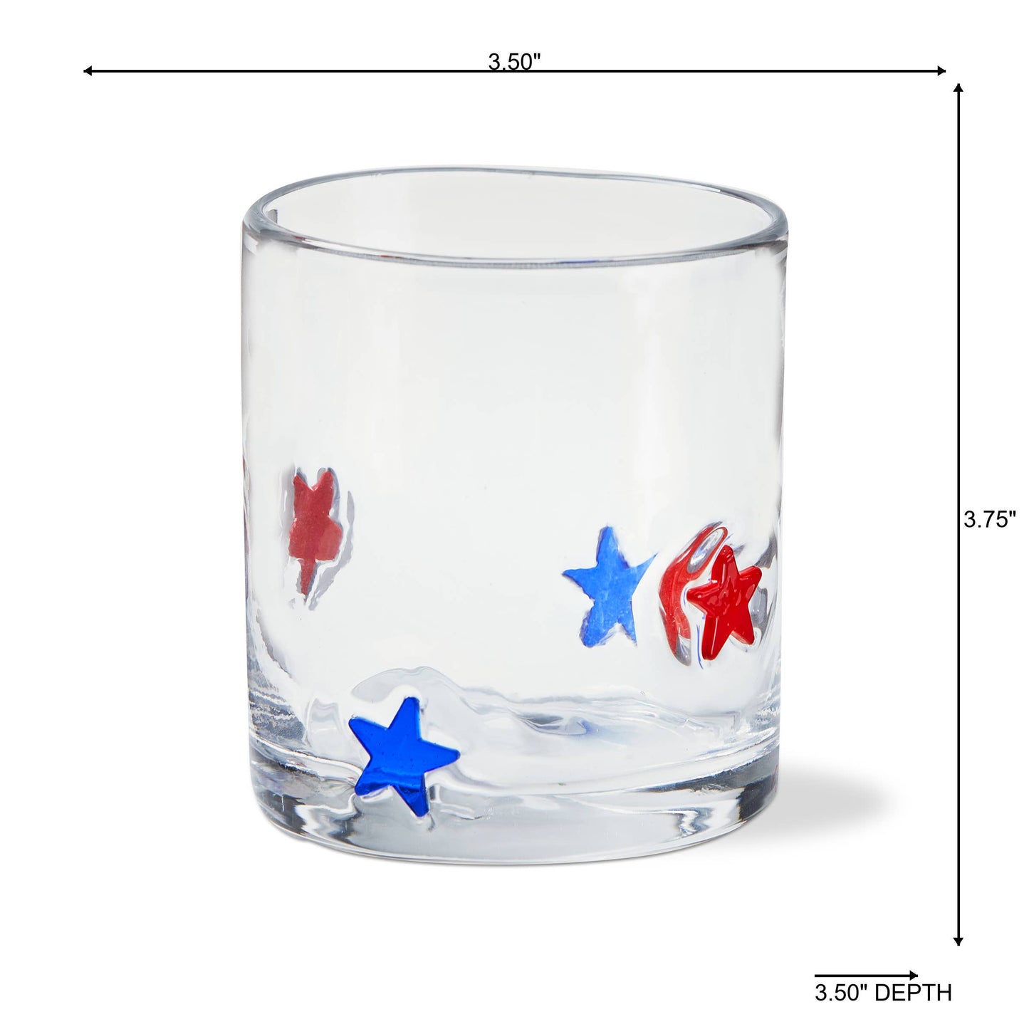 Star Double Old Fashioned Glass Multi Summer