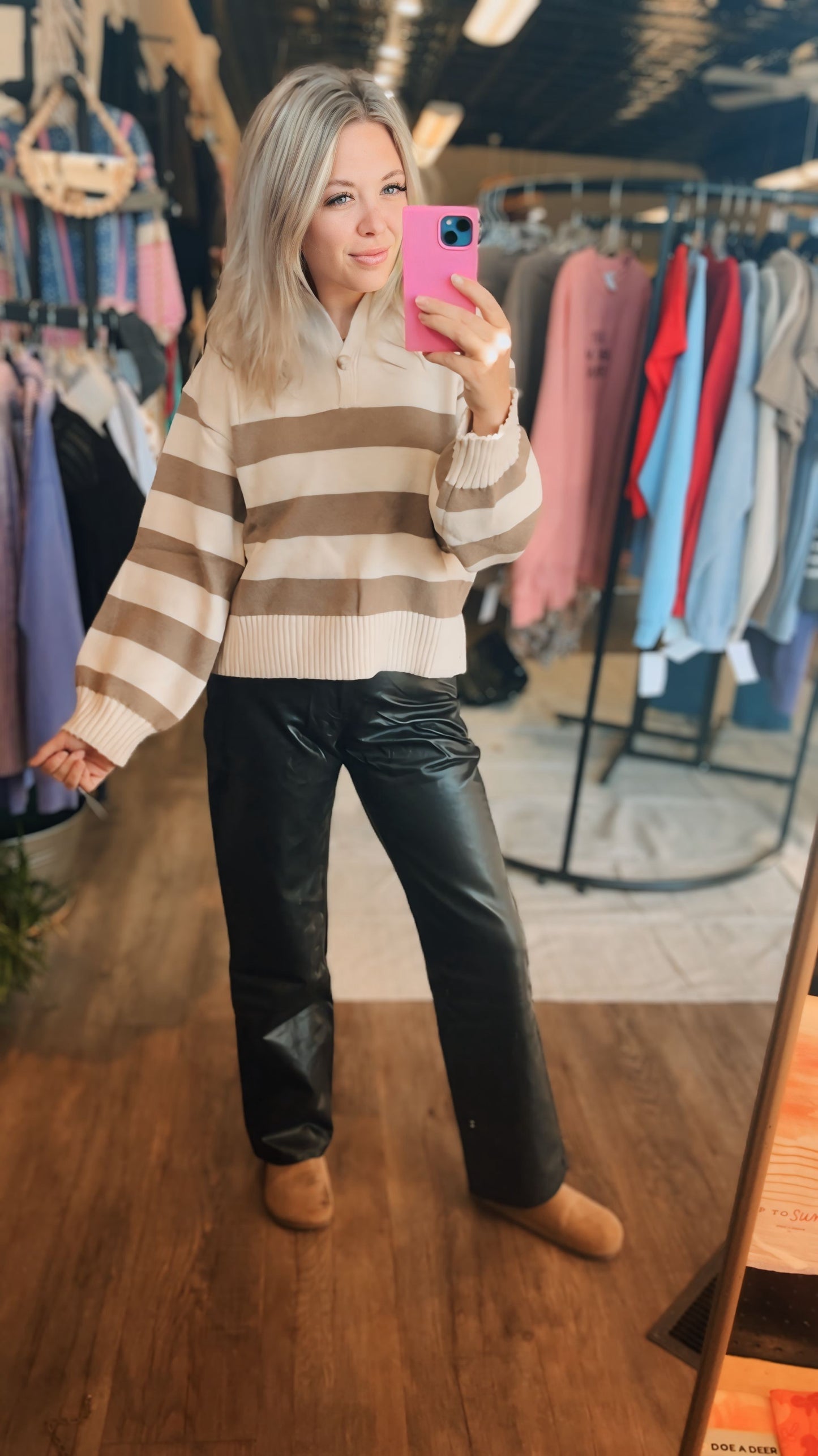 D8 Night Leather Pants (High Waisted)