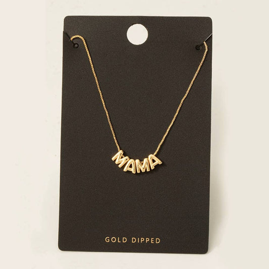 Bubble Mama Letters Chain Necklace