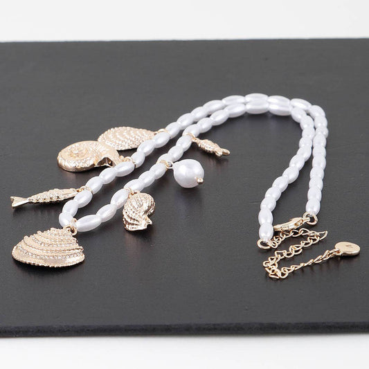 Pearled Under the Sea Charm Necklace