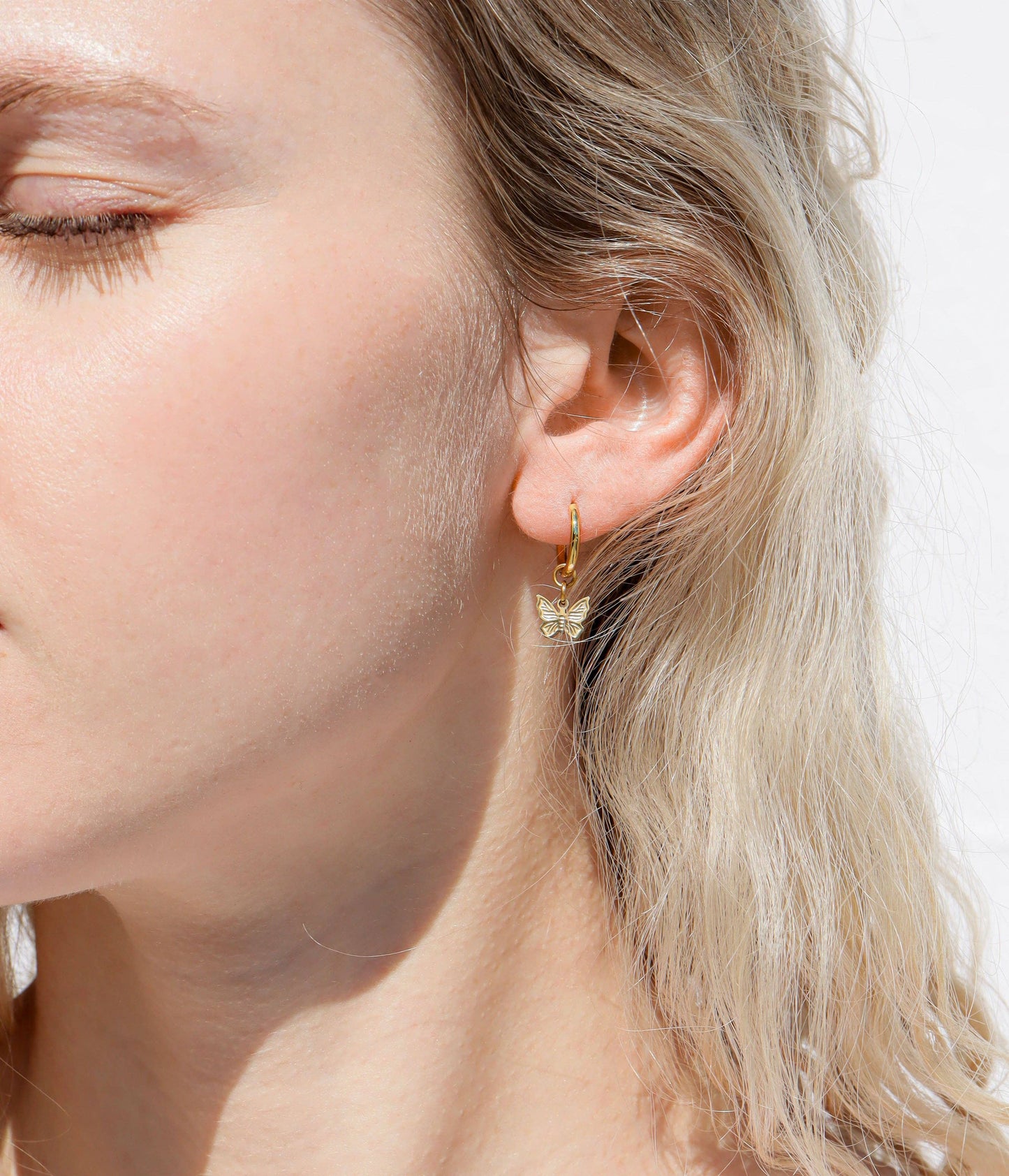 Butterfly Huggie Earrings