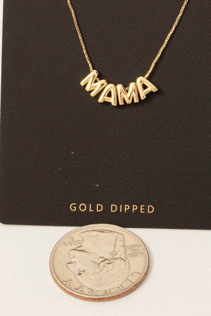 Bubble Mama Letters Chain Necklace