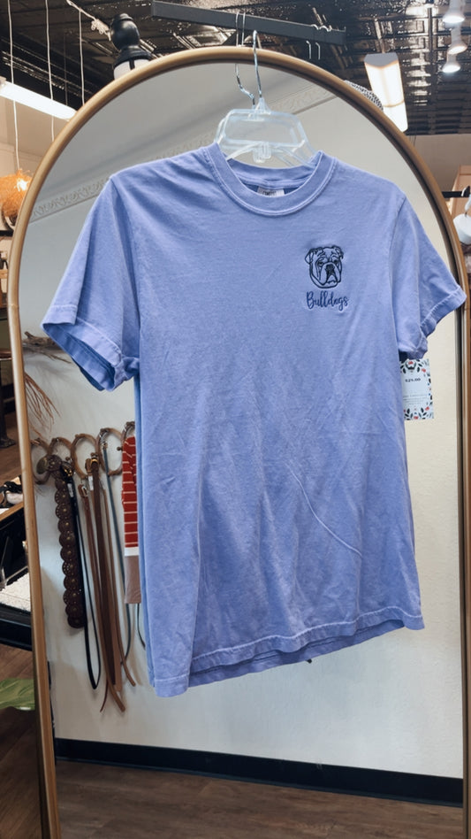 Bulldog Embroidered Tee