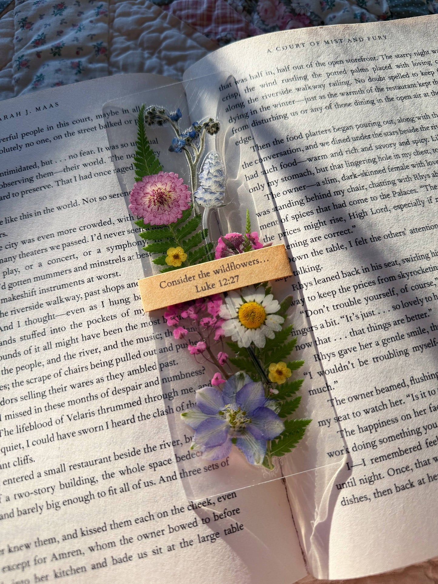 Consider the wildflowers bookmark
