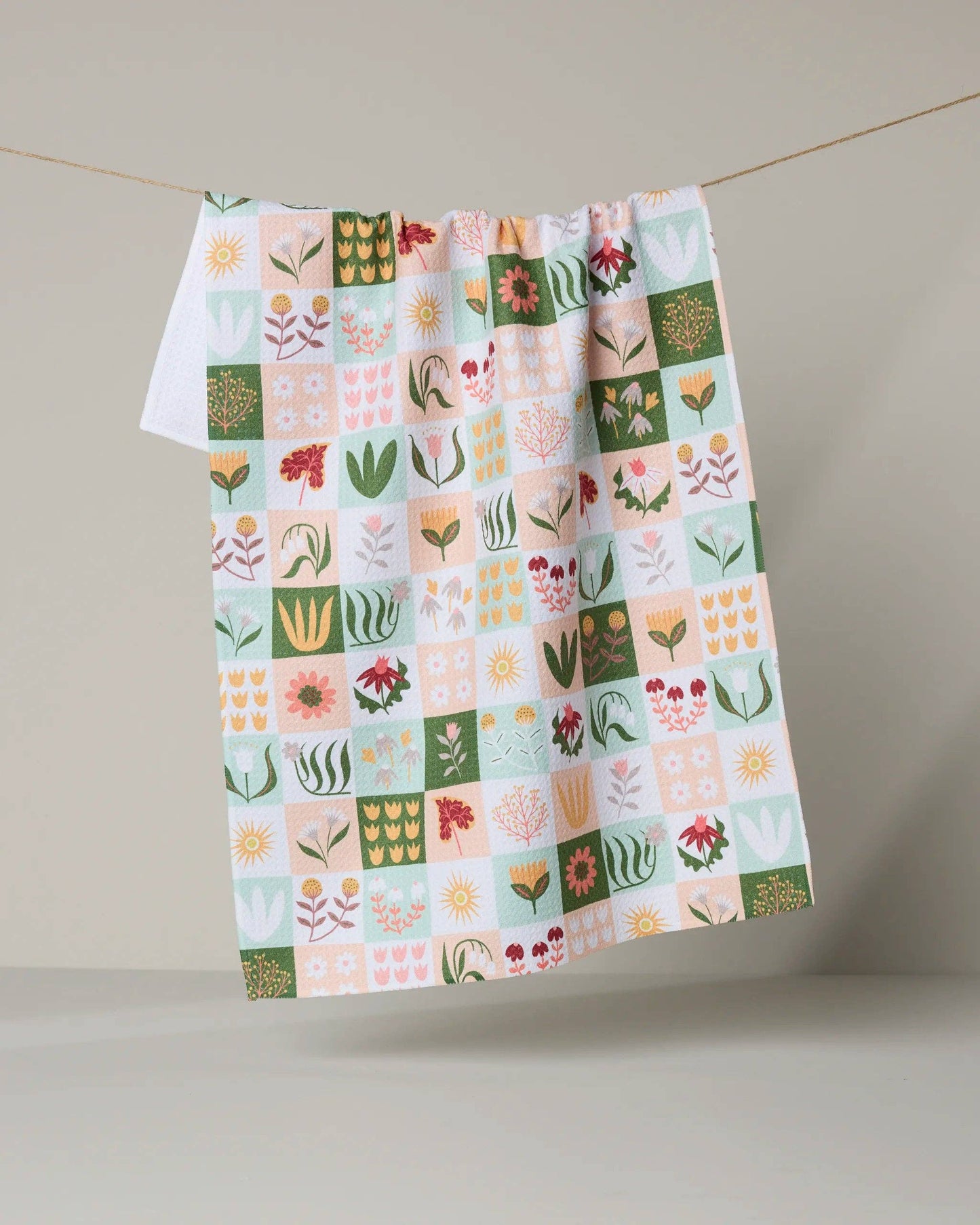 Patchwork Garden Tea Towel