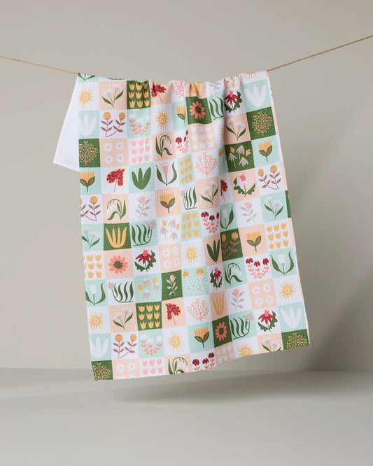 Patchwork Garden Tea Towel