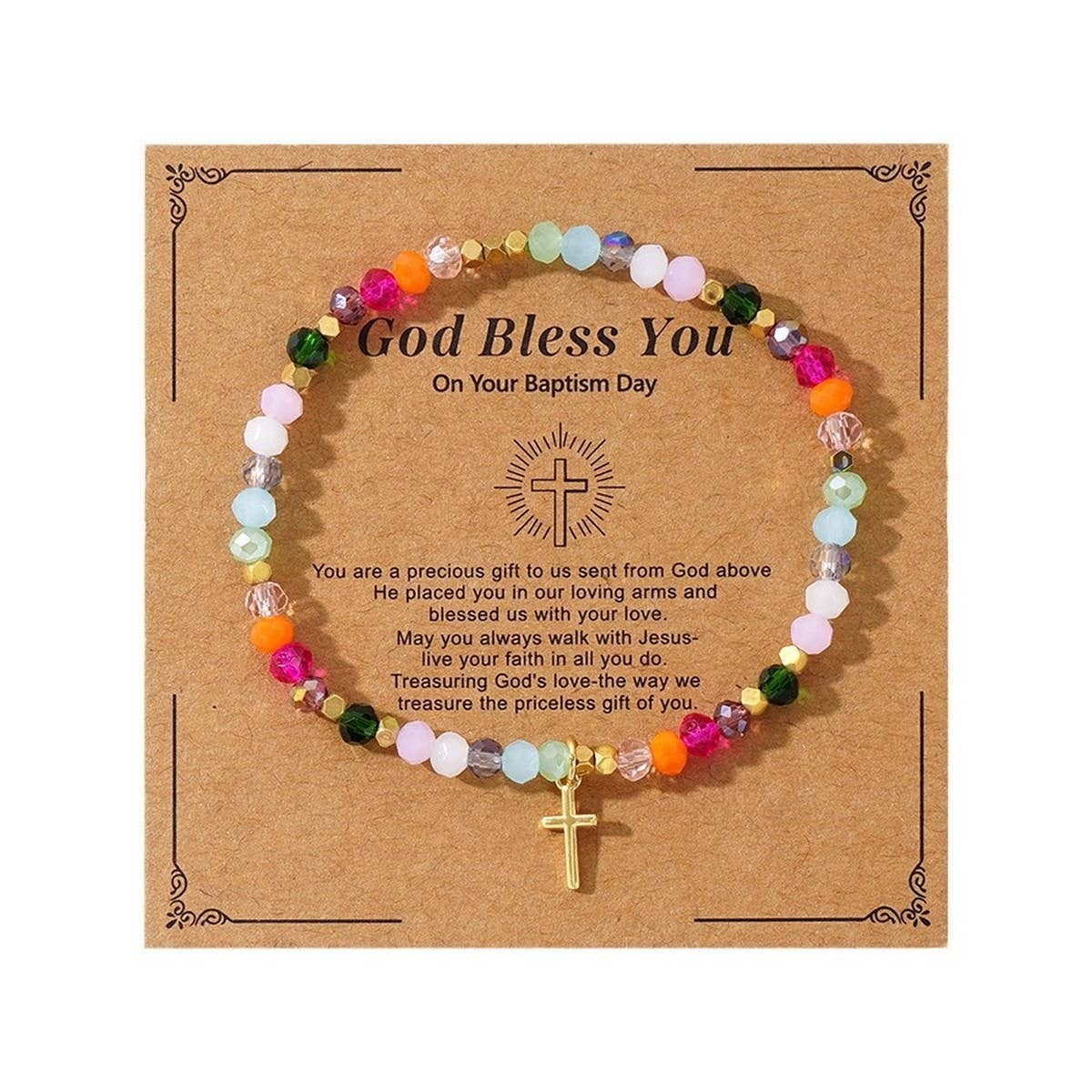 Colorful Cross Bracelet