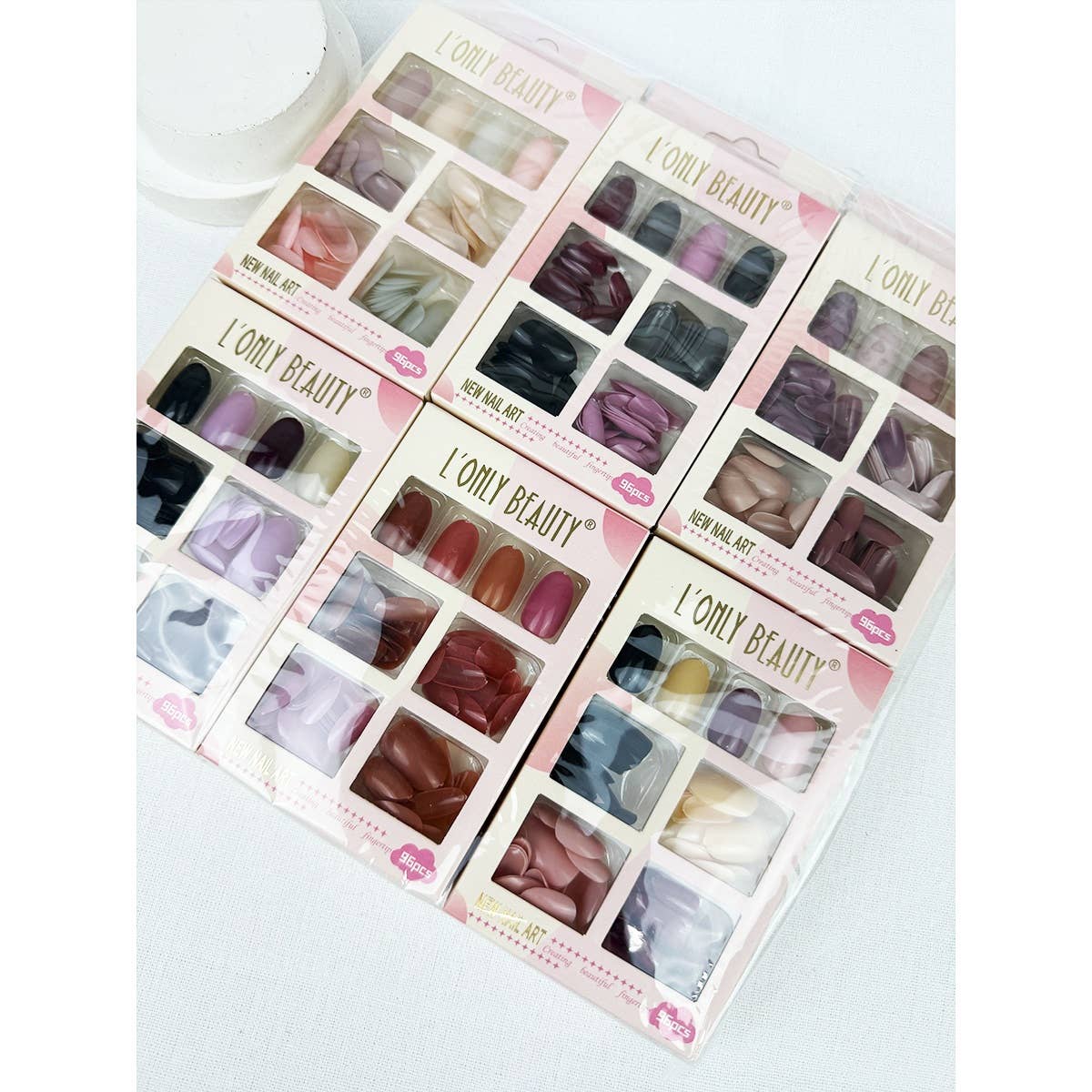 Variety Solid Colors Press on All Year Long Nails