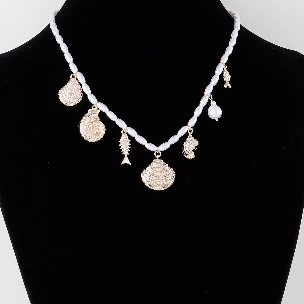 Pearled Under the Sea Charm Necklace
