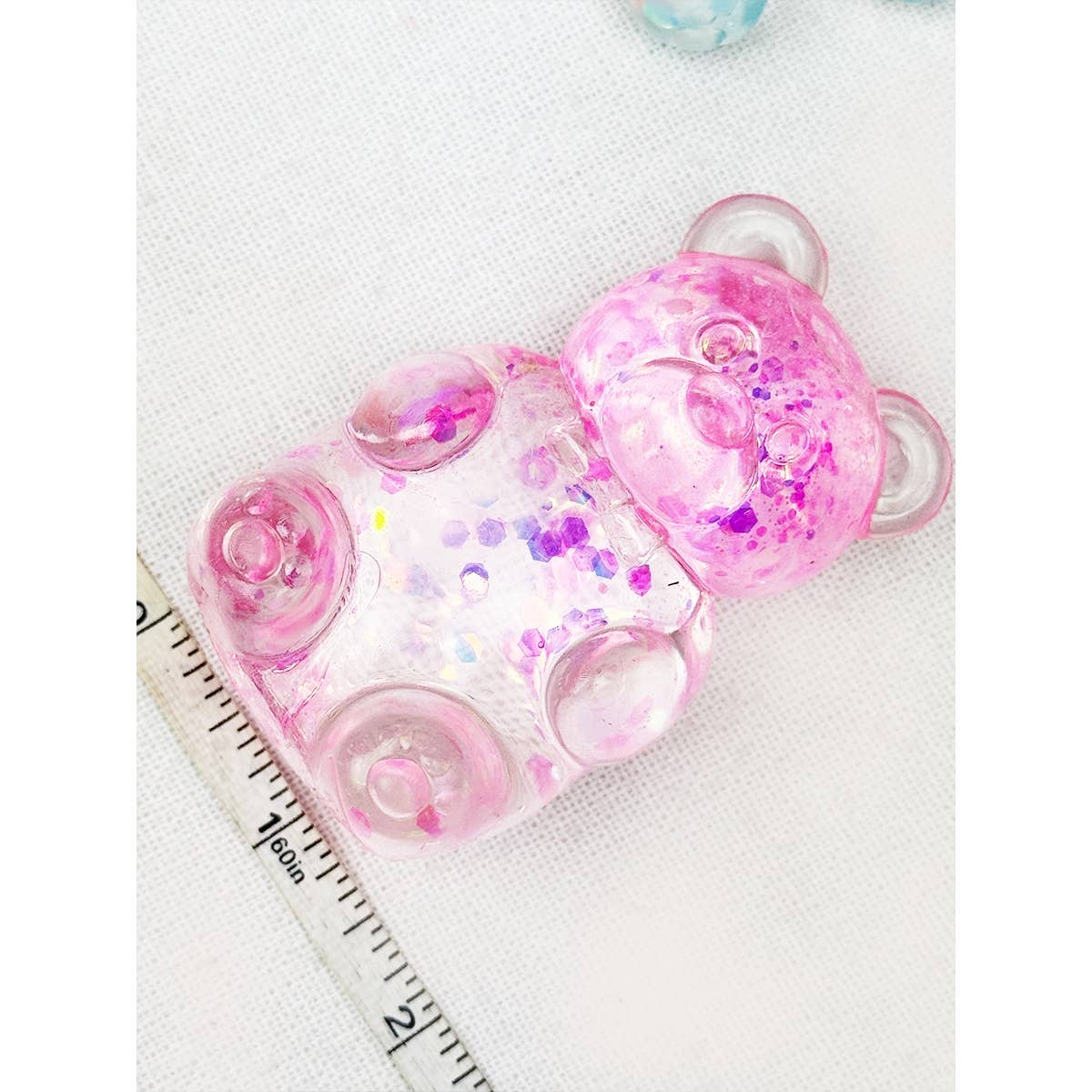 Glittered Gummy Bear Squishy Toy