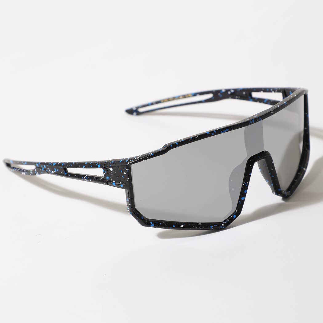 Boys Paint Splatter Shield Sport Sunglasses