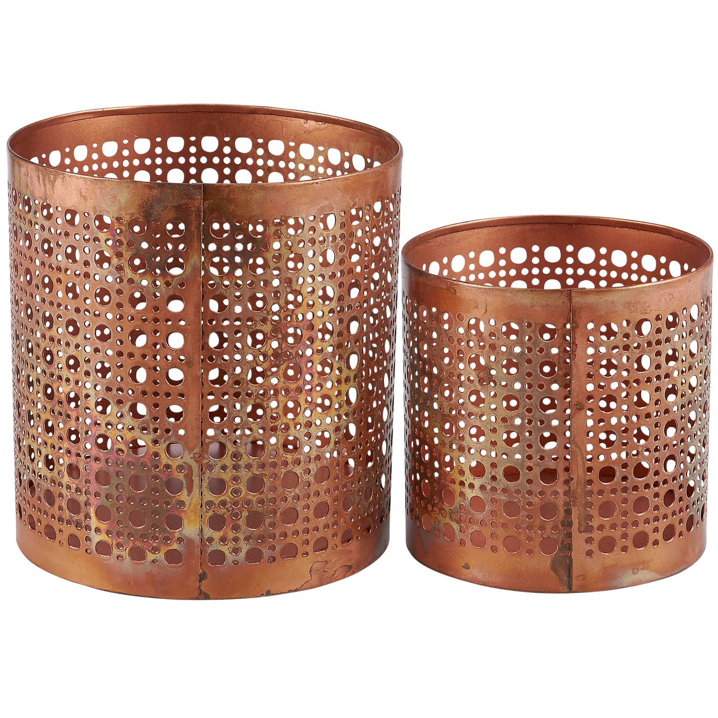Copper Patina Planter Set