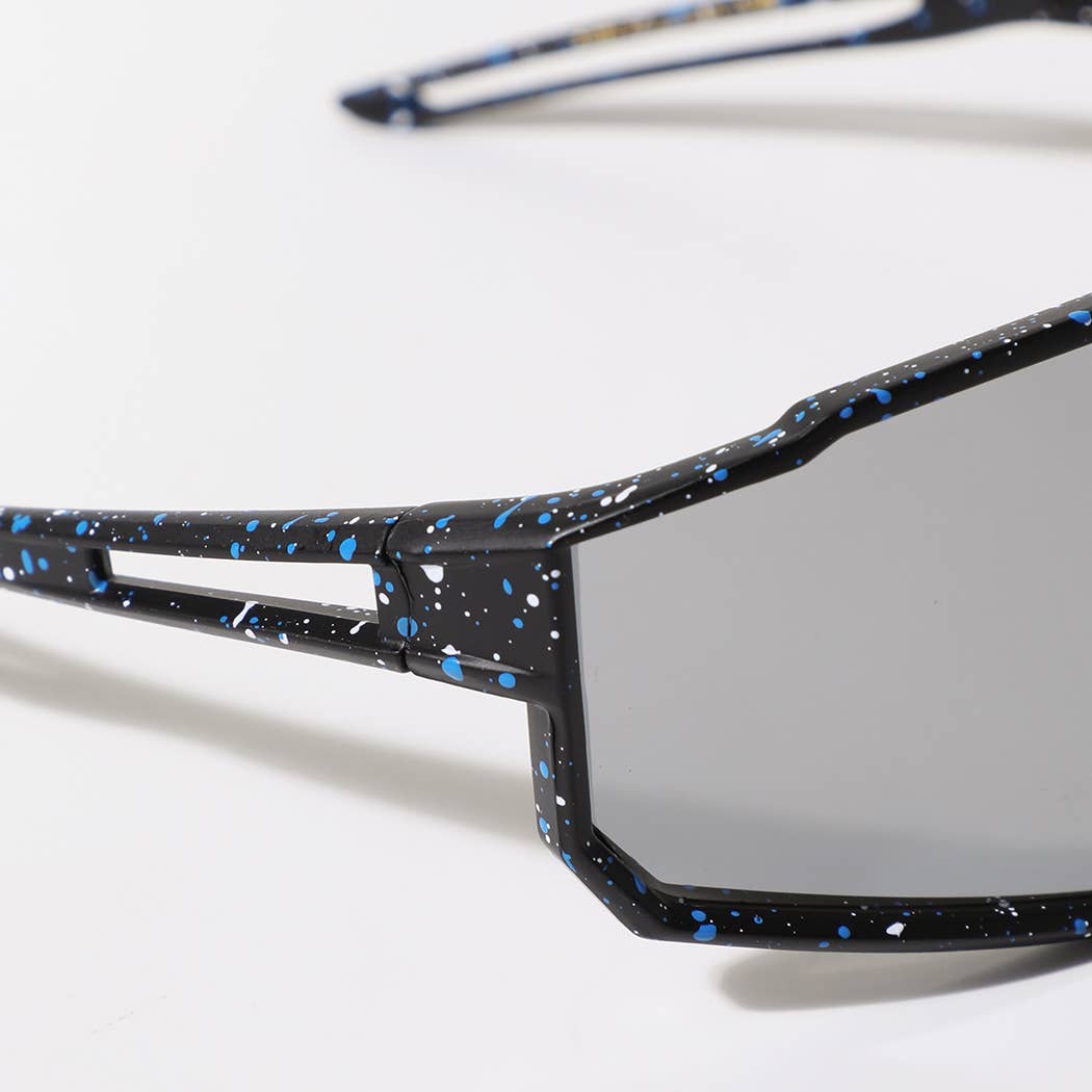 Boys Paint Splatter Shield Sport Sunglasses