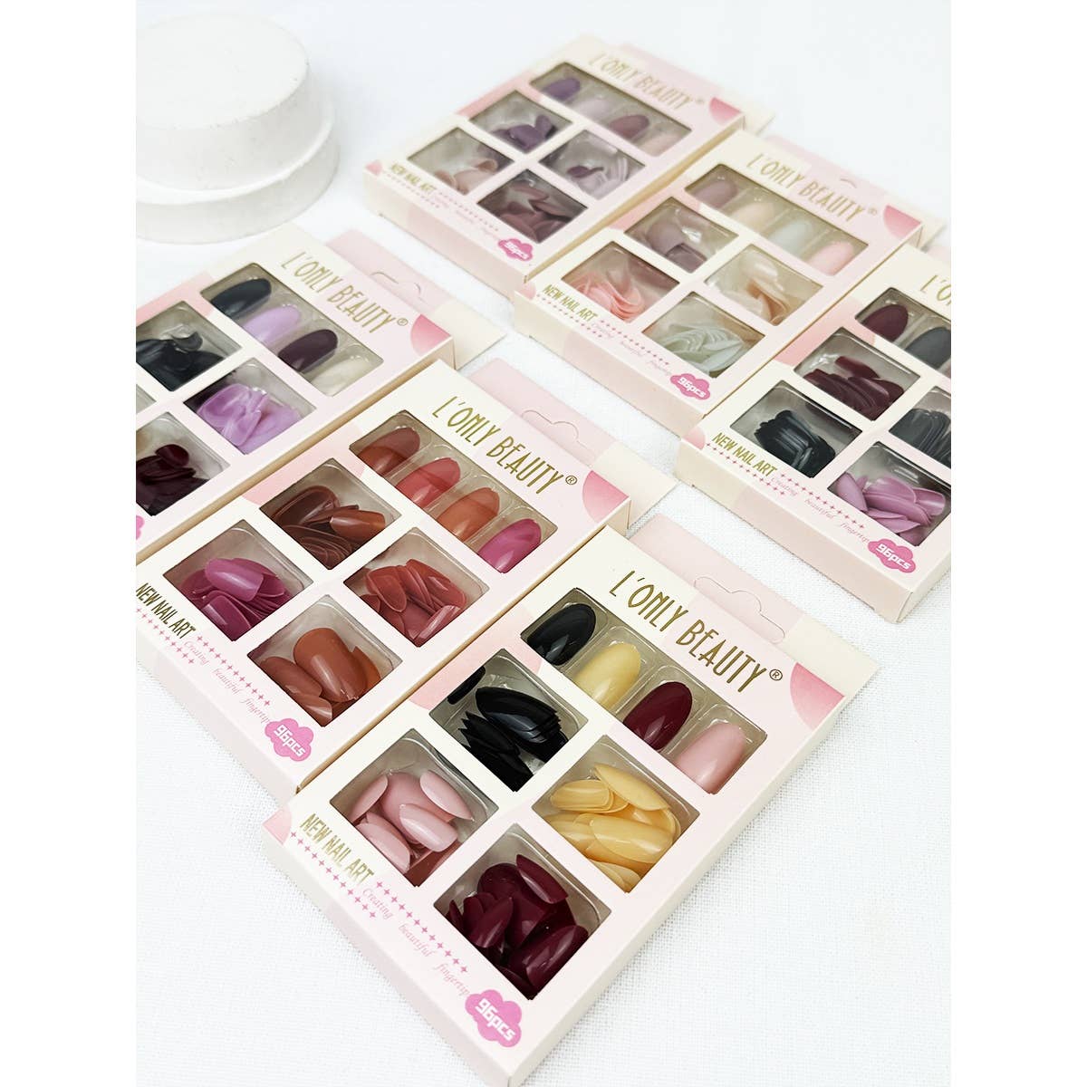 Variety Solid Colors Press on All Year Long Nails