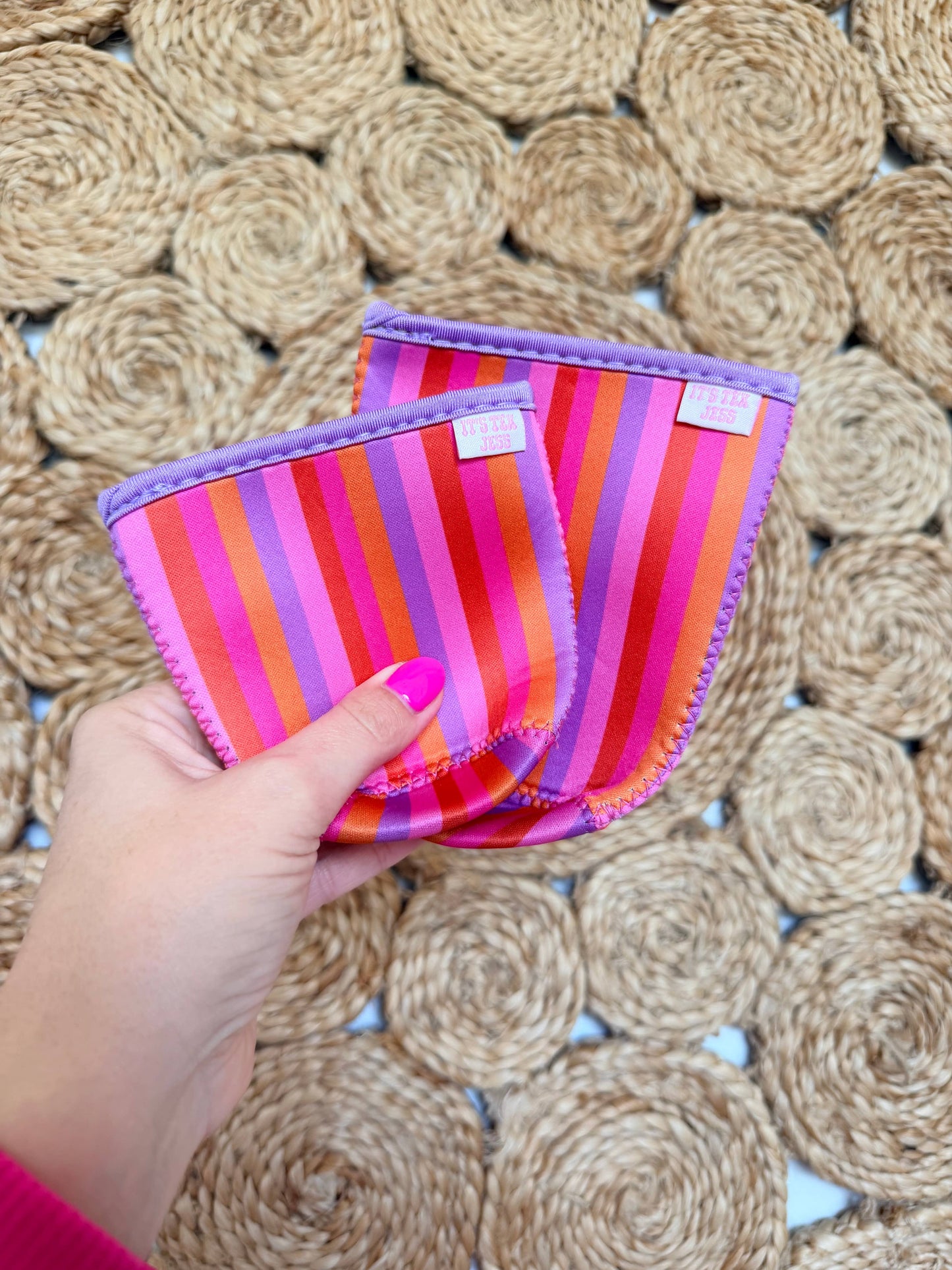 Iced Coffee Sleeve - Sunset Stripe