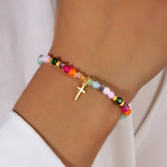 Colorful Cross Bracelet