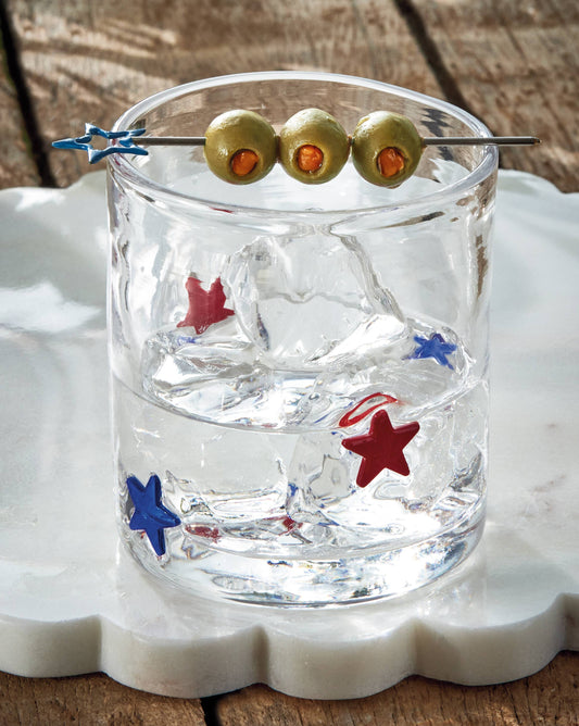 Star Double Old Fashioned Glass Multi Summer