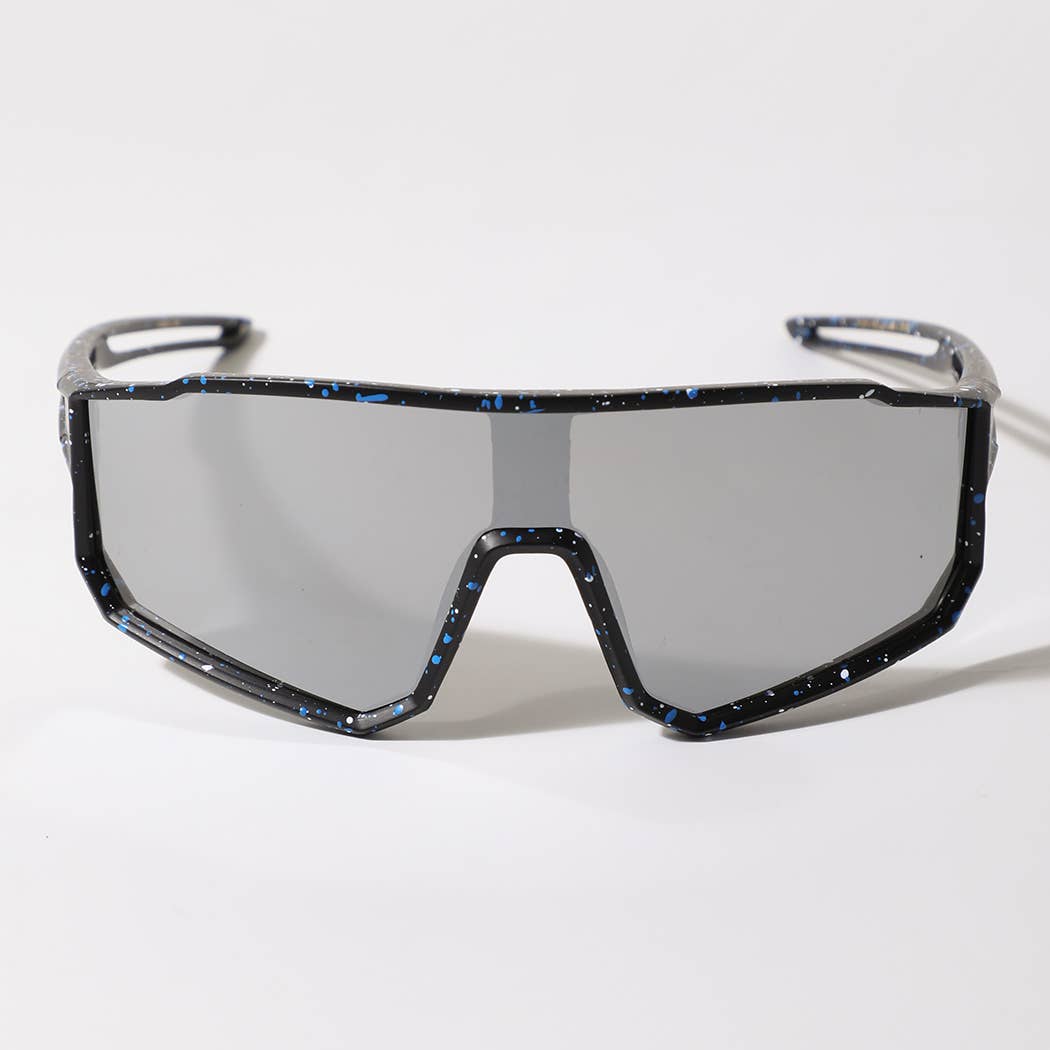 Boys Paint Splatter Shield Sport Sunglasses