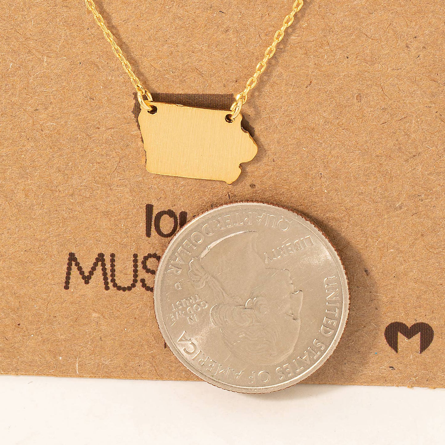 Iowa State Pendant Necklace