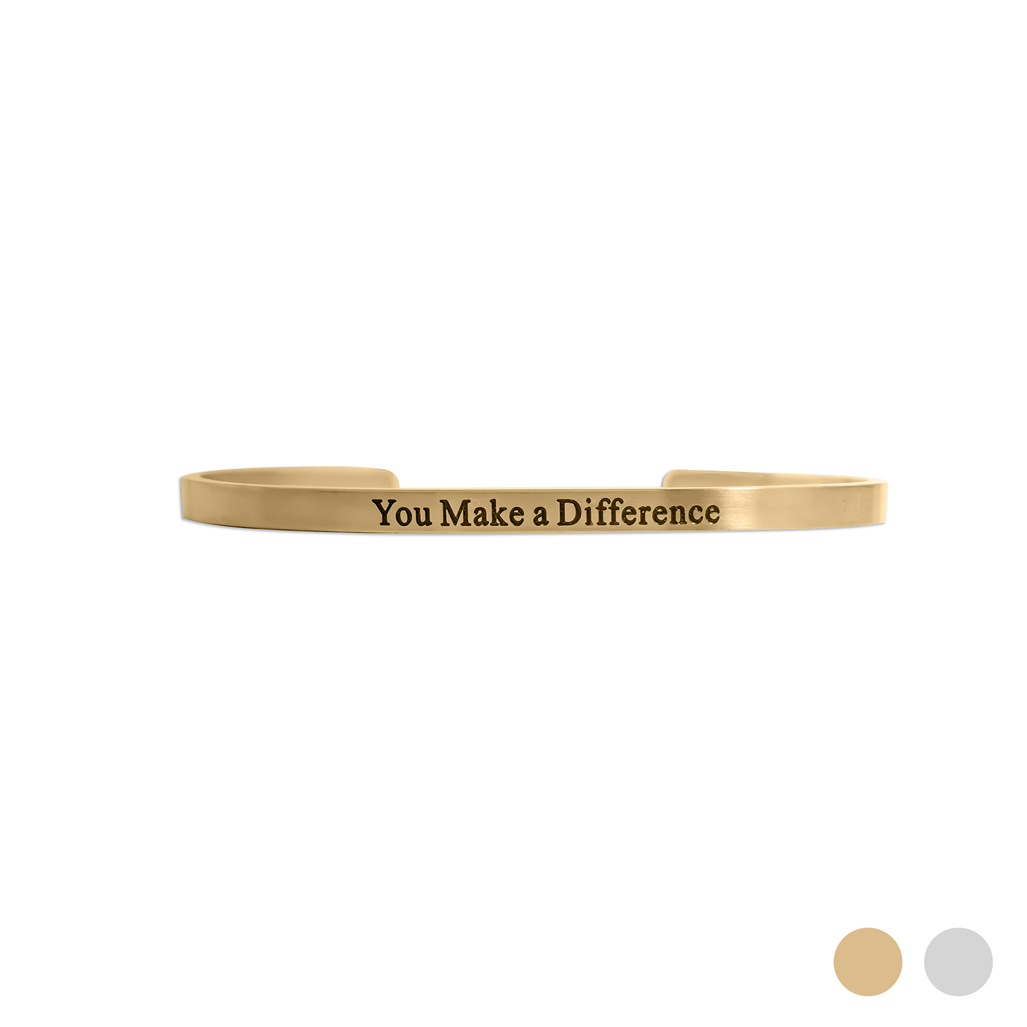 You Make a Difference Engraved Bangle Bracelet