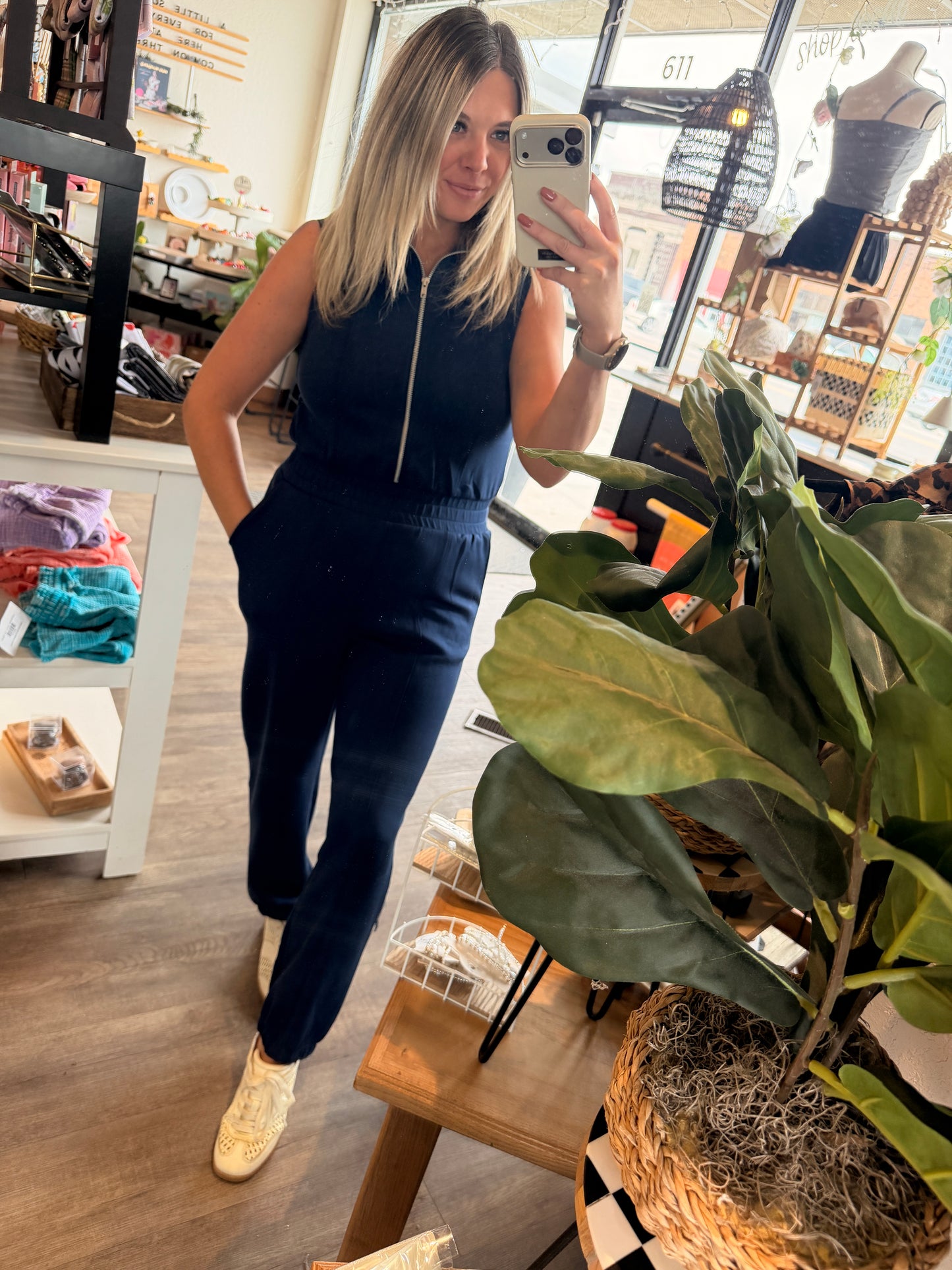 Navy Ruth Jumpsuit