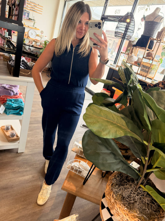 Navy Ruth Jumpsuit