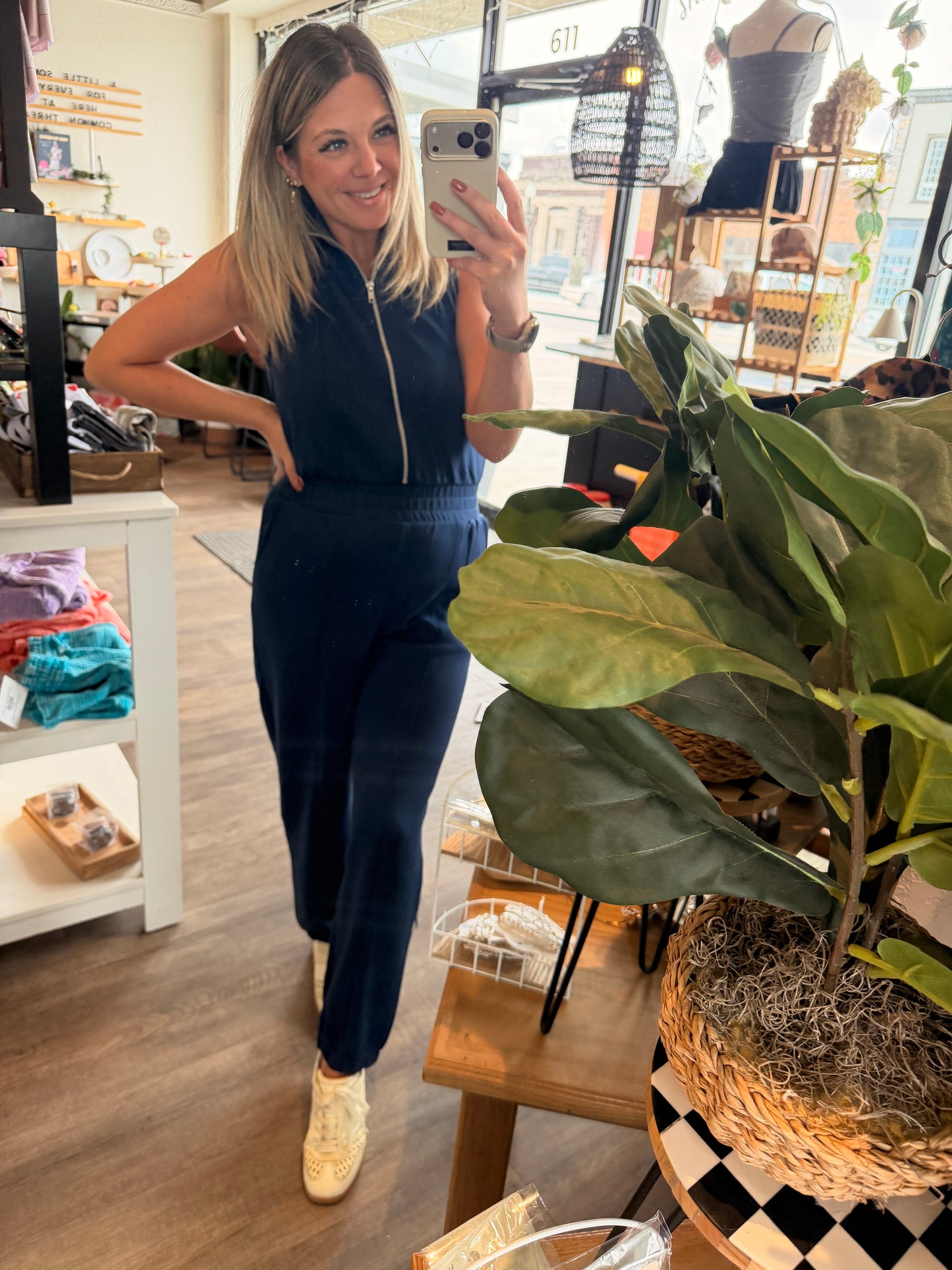 Navy Ruth Jumpsuit