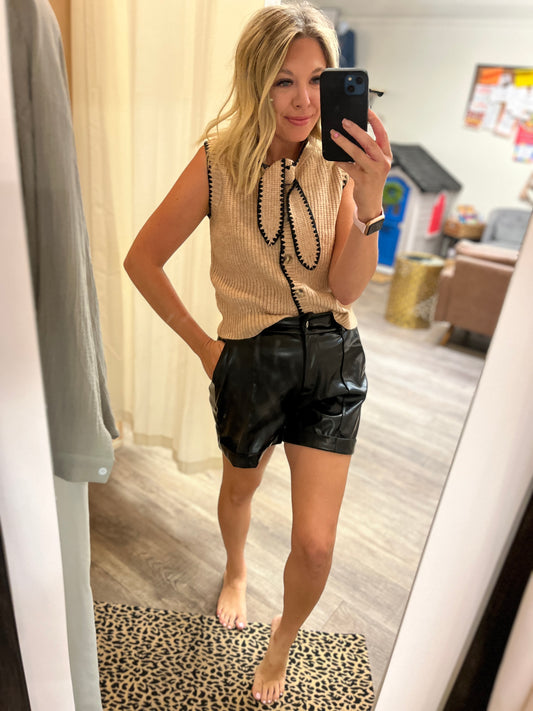 Piper Leather Shorts