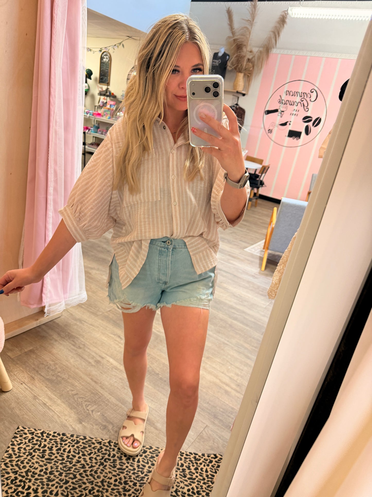 Serena Button Up Top