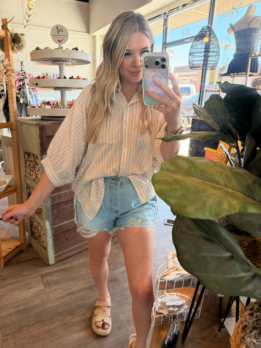 Serena Button Up Top