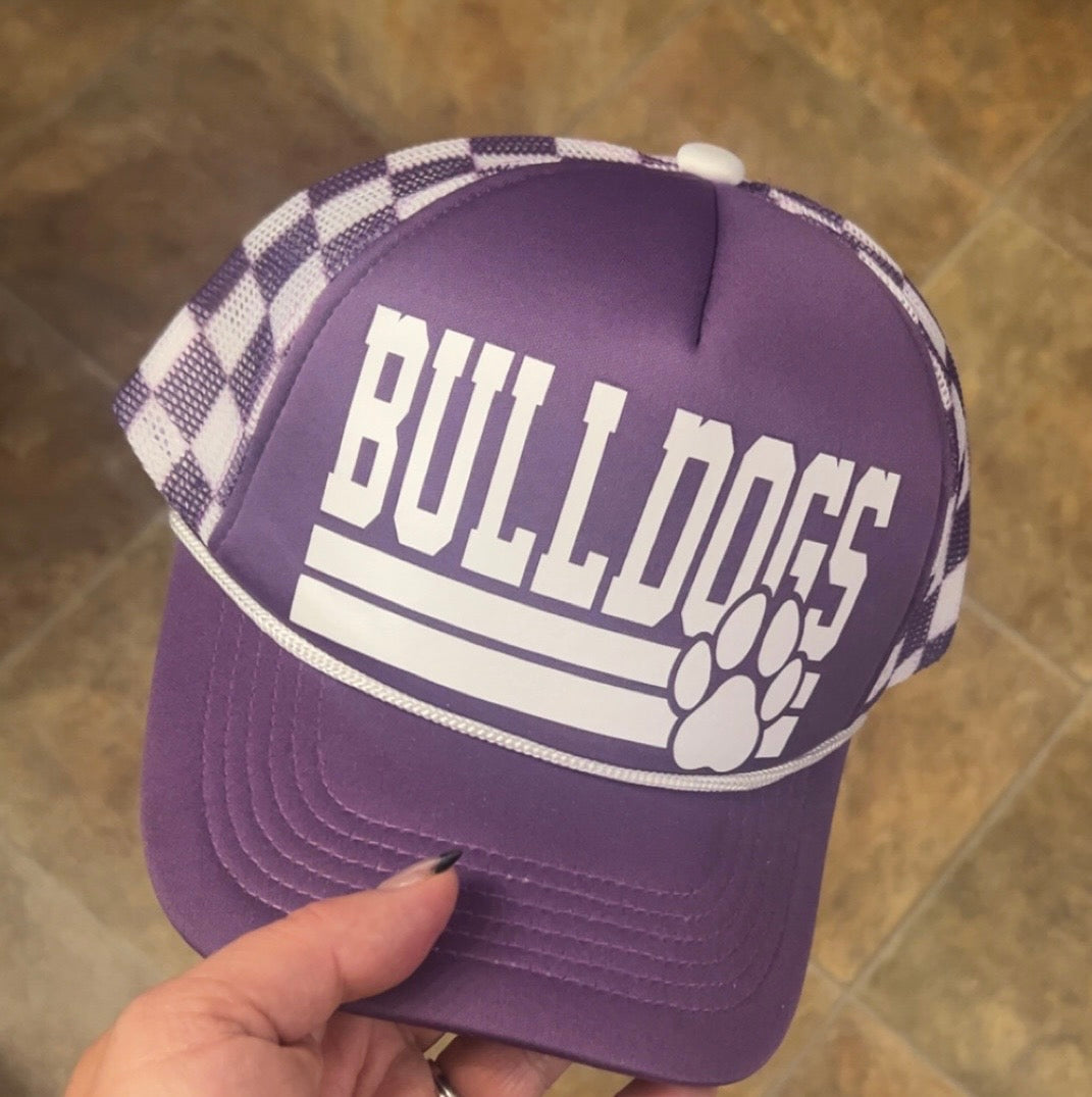 Bulldogs Checkered Trucker Hat