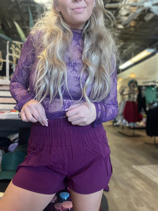 Plum Athletic Shorts