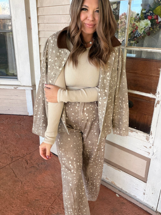 Mocha Bambi Barrel Jean