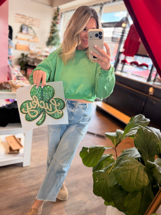 Lucky Girlie Cropped Sweatshirt
