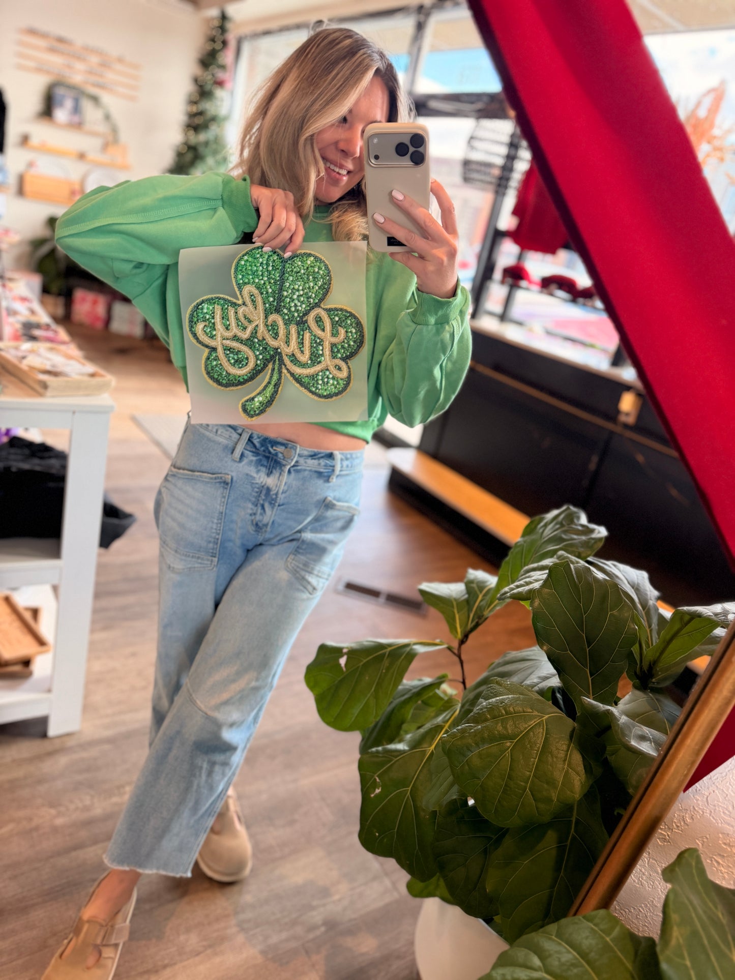 Lucky Girlie Cropped Sweatshirt