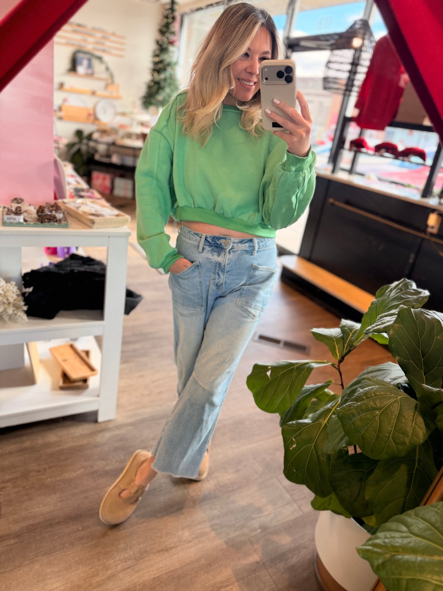 Lucky Girlie Cropped Sweatshirt