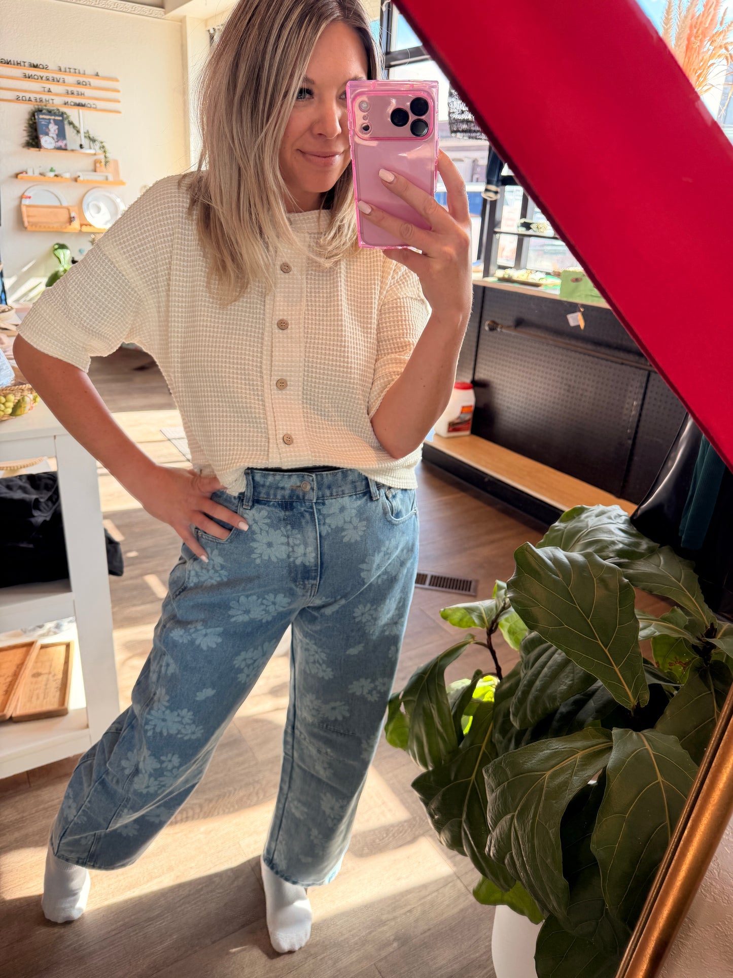 Floral Denim Dream Pants