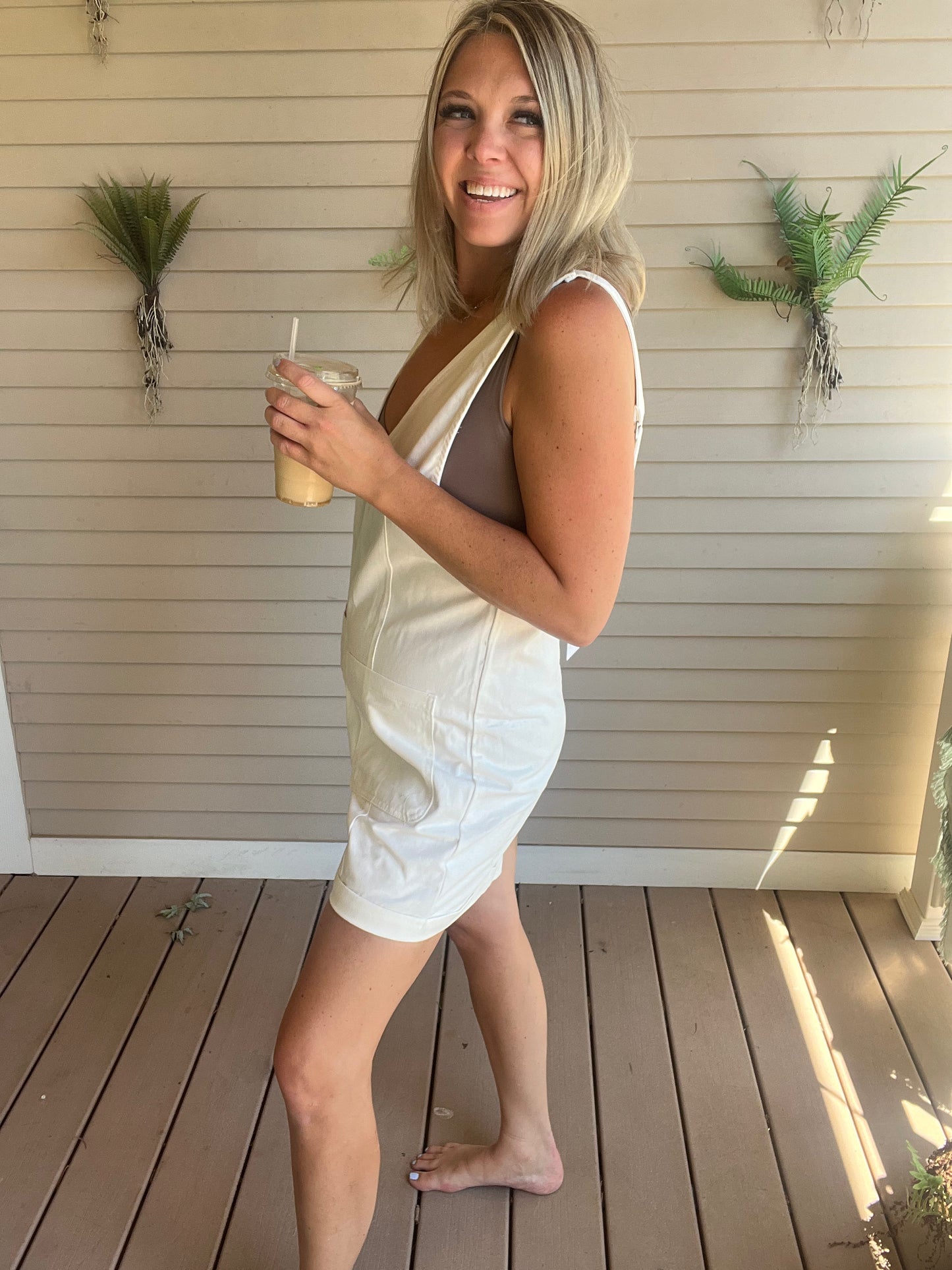 Kelli Washed Denim Casual Romper