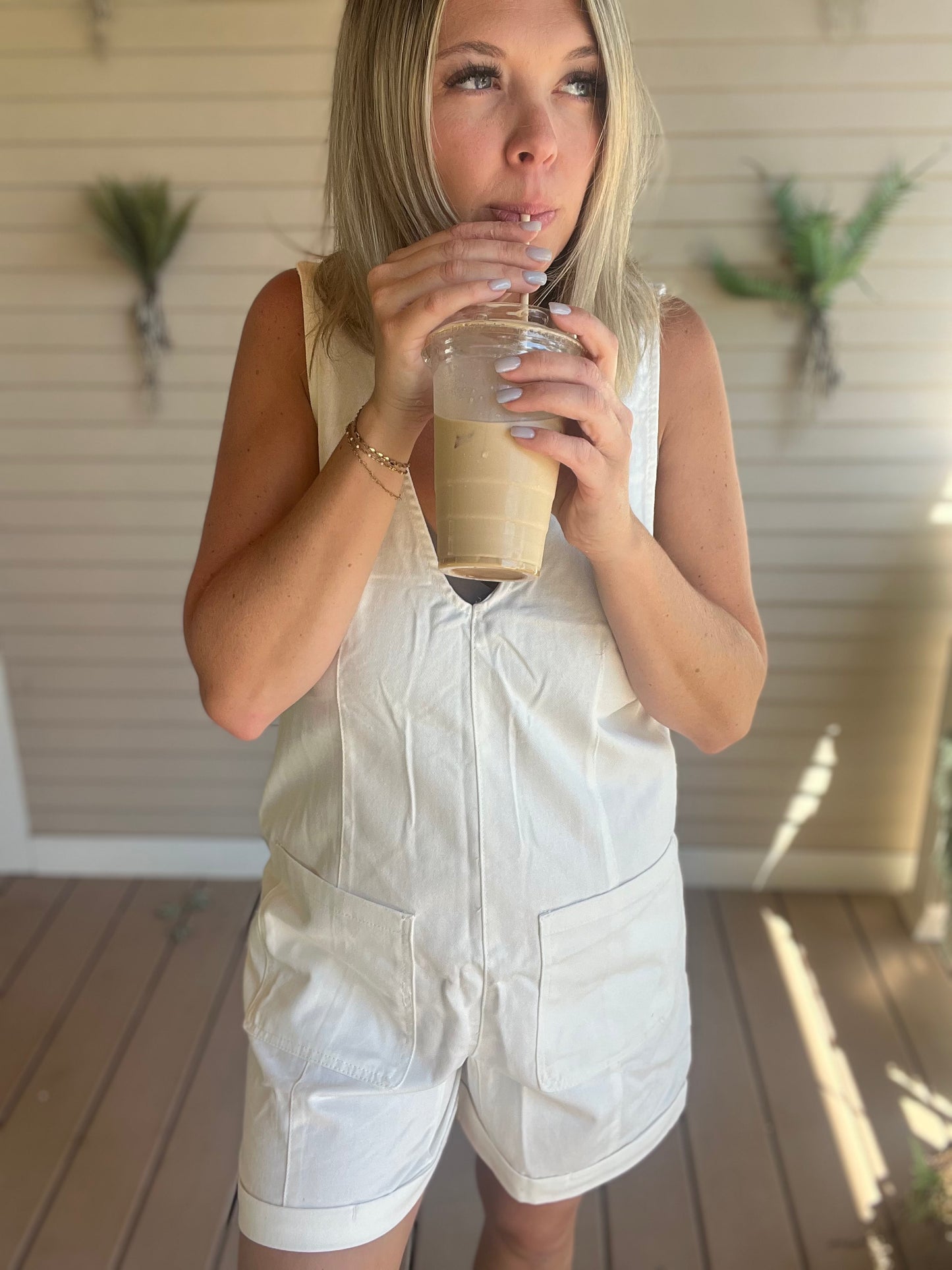 Kelli Washed Denim Casual Romper