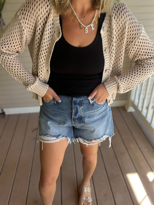 Hallelujah High Rise Bandless Boyfriend Shorts