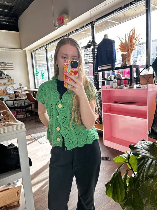 Green with Envy Sweater Top