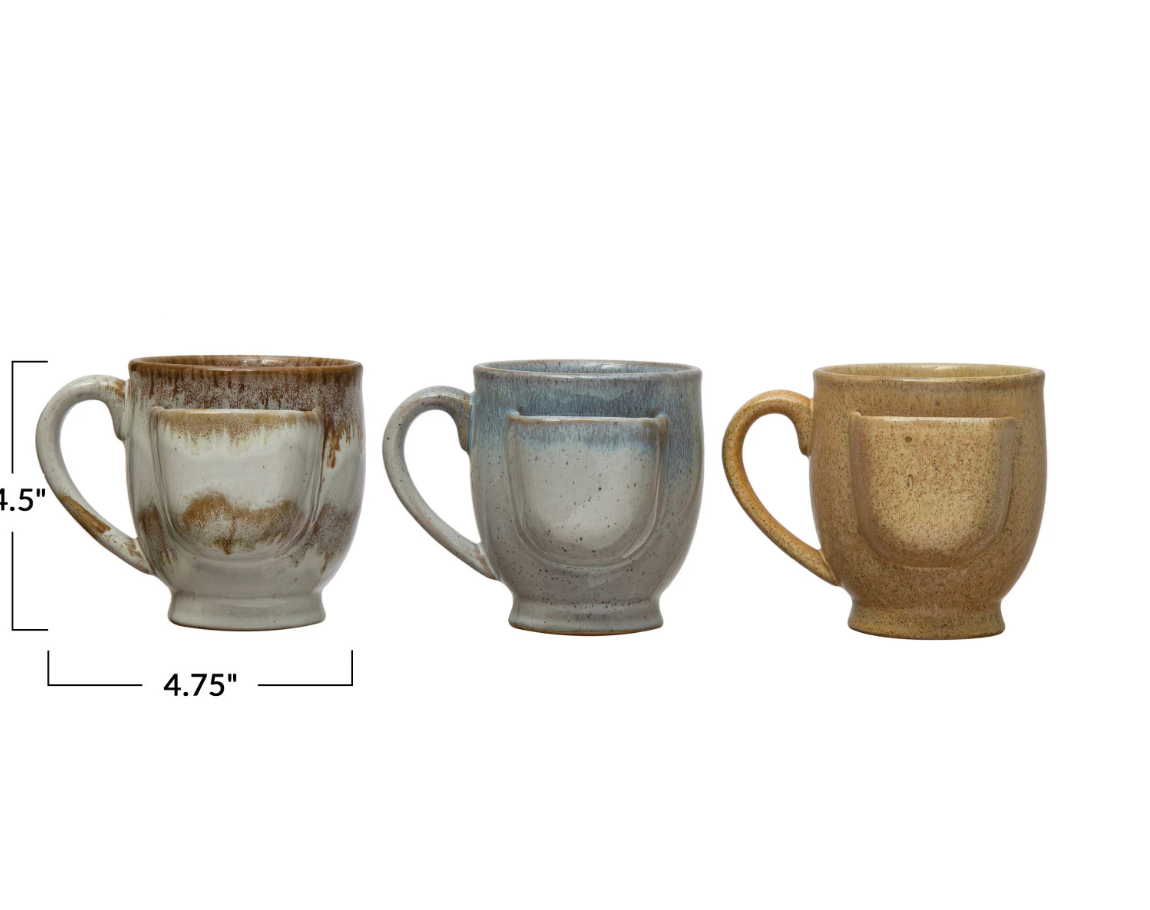 Stoneware Mug w/ Tea Bag Holder