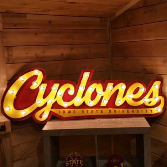 Gameday Ironworks // Sullivan Supply 3D Lit Sign: Cyclones